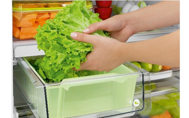Assim, priorize o armazenamento de legumes e verduras nas prateleiras e gavetas mais baixas, para que não congelem
