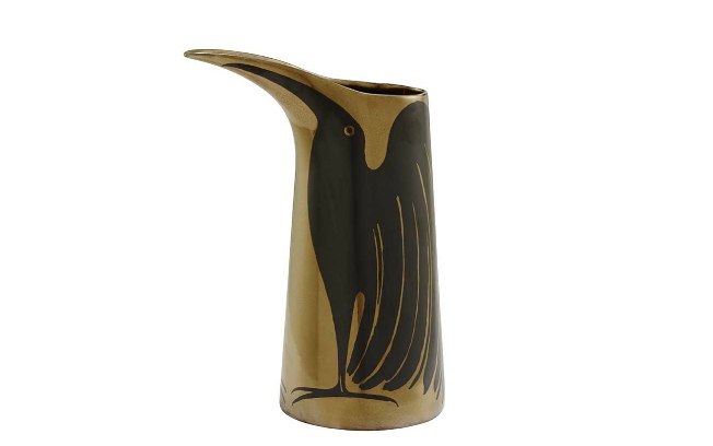  Vaso de cerâmica “Les Oiseaux”, 22x15x33 cm, assinado por Pascal Mourgue: de R$ 1.232 por R$ 862 na Lignet Rose