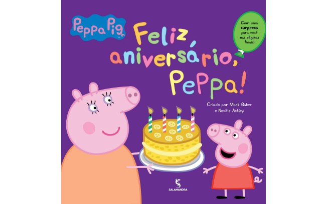 Livro 'Feliz Aniversário, Peppa' da Editora Salamandra (R$ 20)